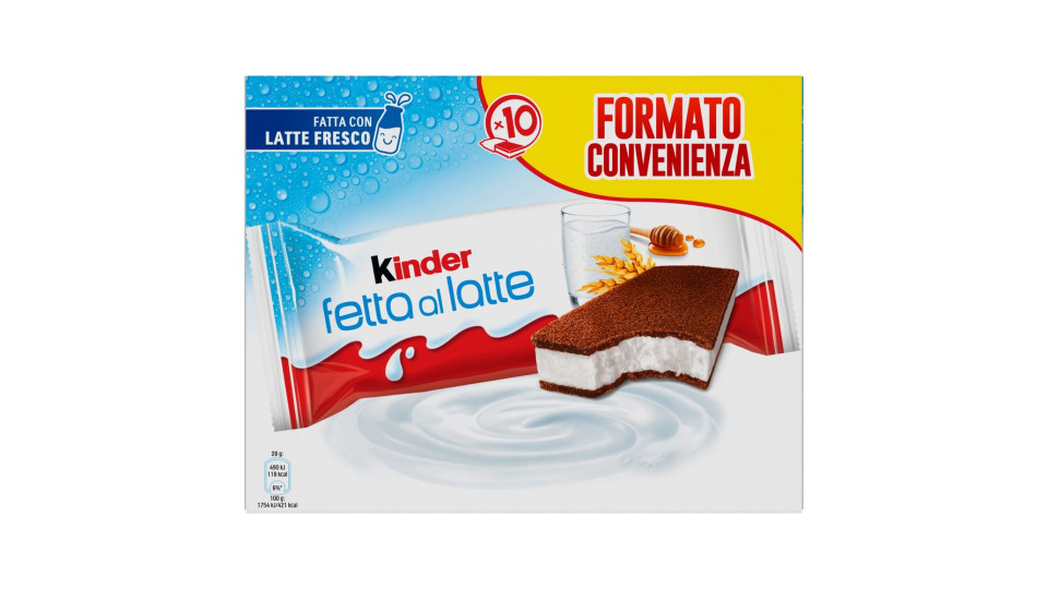 Kinder - Fetta al latte 10 pezzi