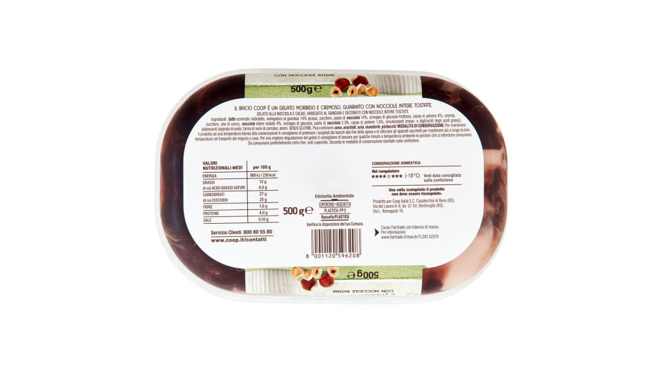 Gelato Bacio con Nocciole Intere