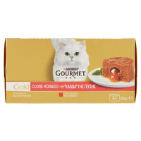 Purina, gatto Gourmet Gold Cuore Morbido con pollo e manzo