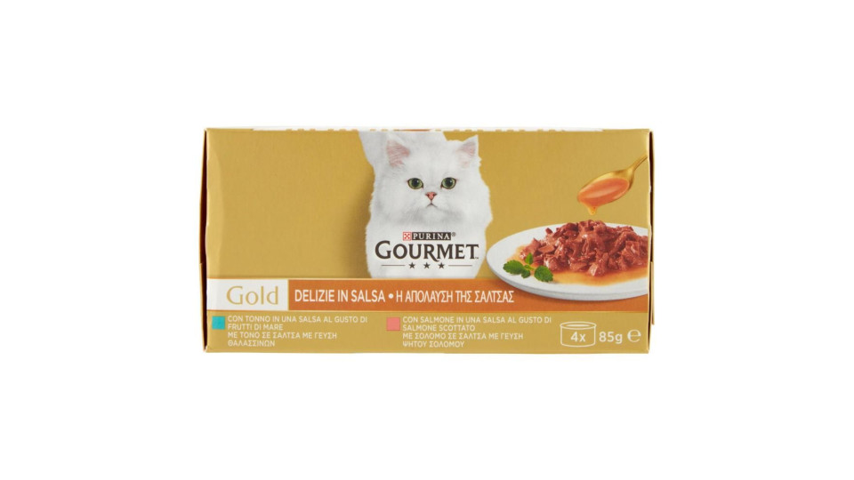 Purina, gatto Gourmet Gold Delizie in salsa con salmone e tonno