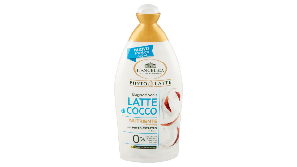 L'Angelica Phyto Latte Bagnodoccia Latte di Cocco Nutriente 520 ml