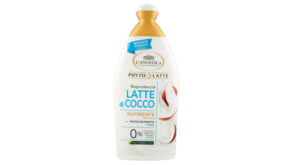 L'Angelica Phyto Latte Bagnodoccia Latte di Cocco Nutriente 520 ml