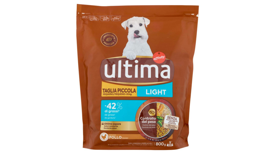 ultima Dog Taglia Piccola <10kg Light con Pollo 800 g