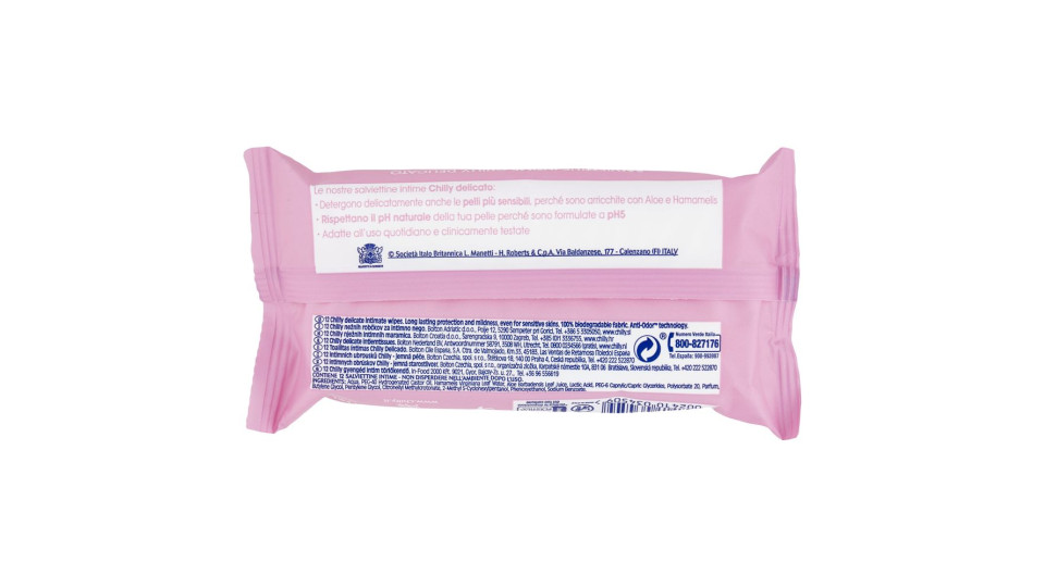 Chilly, Delicato salviettine intime pocket