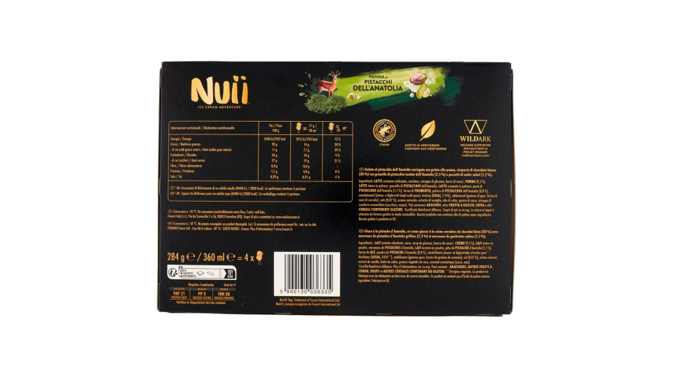 NUII Panna e Pistacchi dell'Anatolia 4 x 71 g