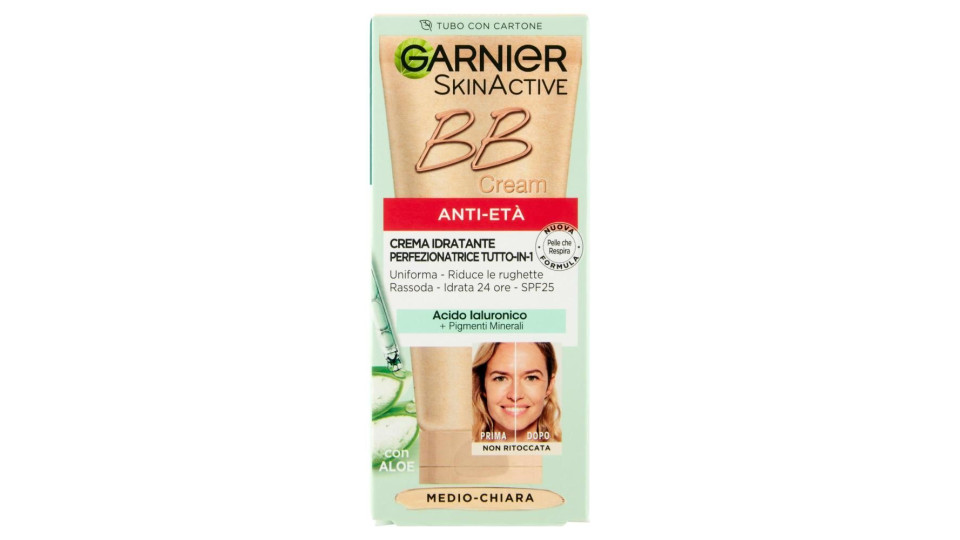 Garnier BB Cream Perfezionatore di Pelle 5in1, anti-età, tonalità medio-chiara