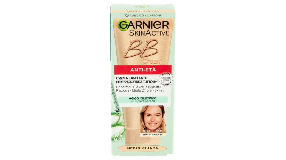Garnier BB Cream Perfezionatore di Pelle 5in1, anti-età, tonalità medio-chiara