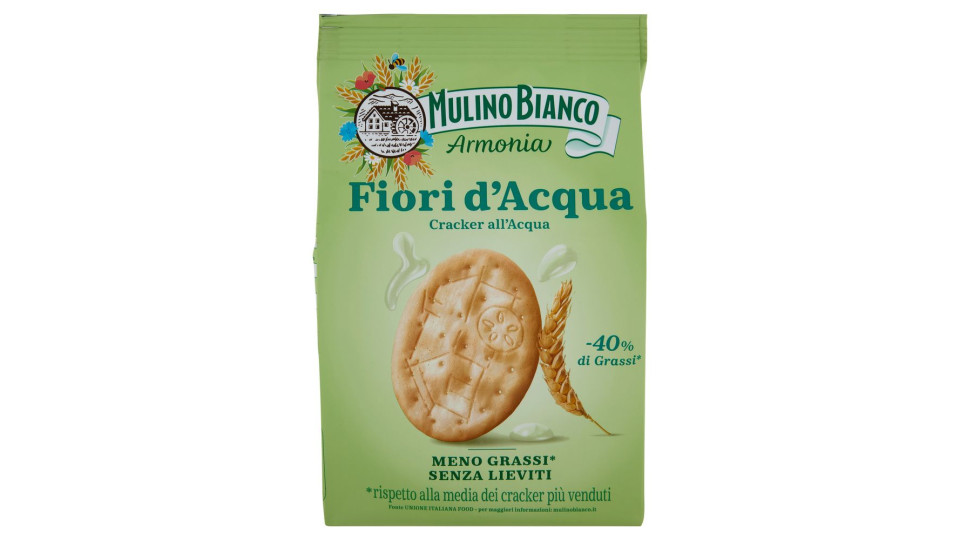 Mulino Bianco Armonia Fiori d'Acqua Cracker Senza Lievito Ricchi di Fibre 250g