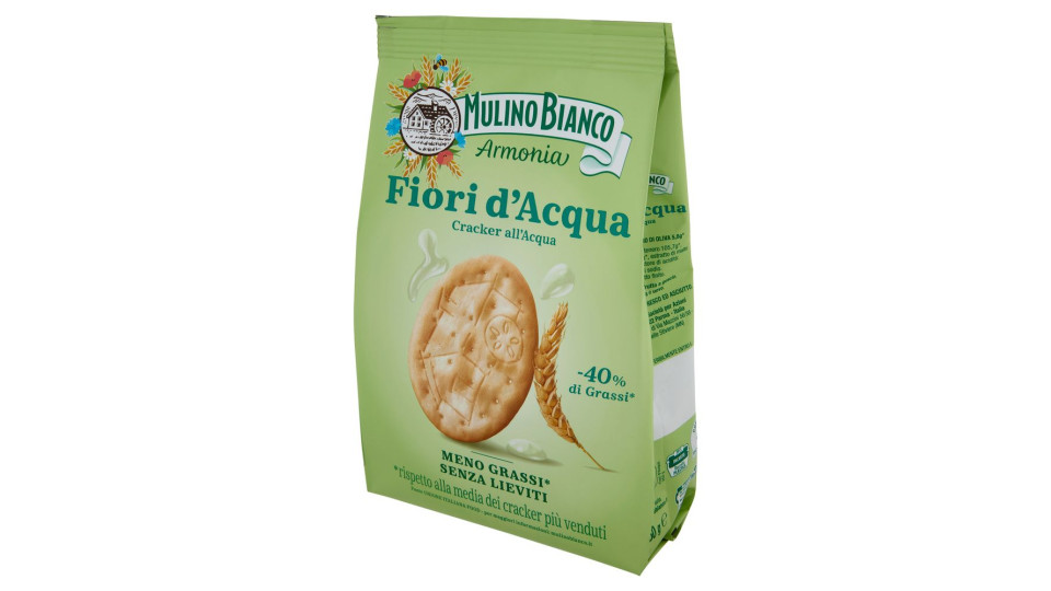 Mulino Bianco Armonia Fiori d'Acqua Cracker Senza Lievito Ricchi di Fibre 250g