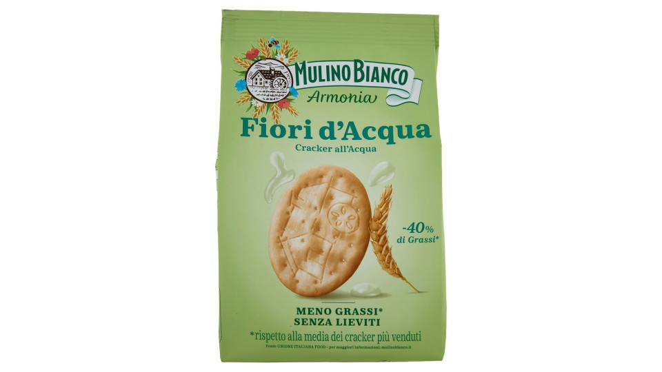 Mulino Bianco Armonia Fiori d'Acqua Cracker Senza Lievito Ricchi di Fibre 250g