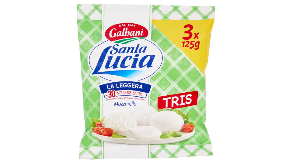 Galbani Santa Lucia la Leggera Mozzarella Tris 3 x 125 g
