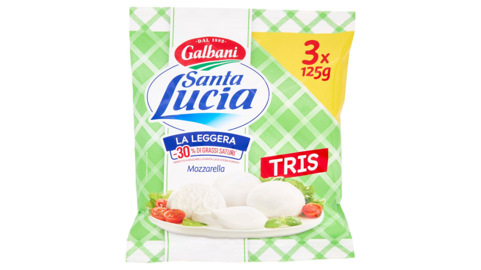 Galbani Santa Lucia la Leggera Mozzarella Tris 3 x 125 g