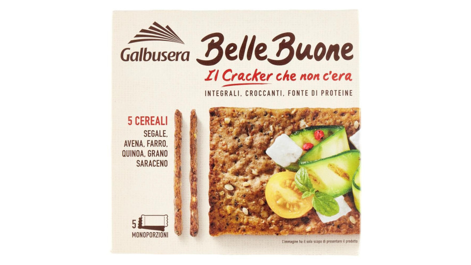 Galbusera BelleBuone il Cracker che non c'era 5 Cereali 5 x 40 g