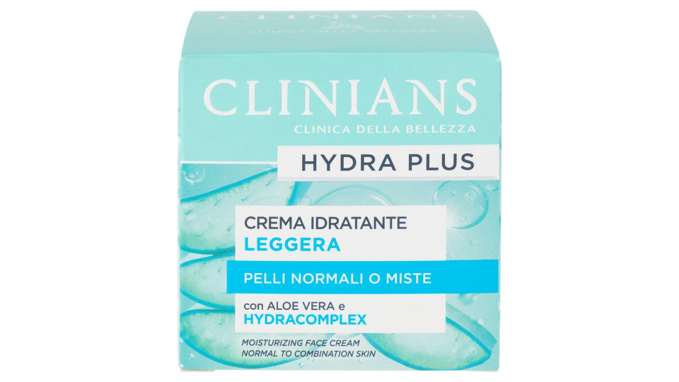 Clinians Hydra Plus Crema Idratante Leggera Pelli Normali o Miste 50 mL