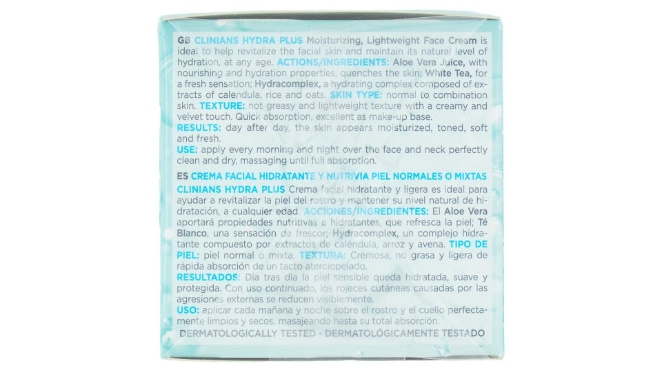 Clinians Hydra Plus Crema Idratante Leggera Pelli Normali o Miste 50 mL