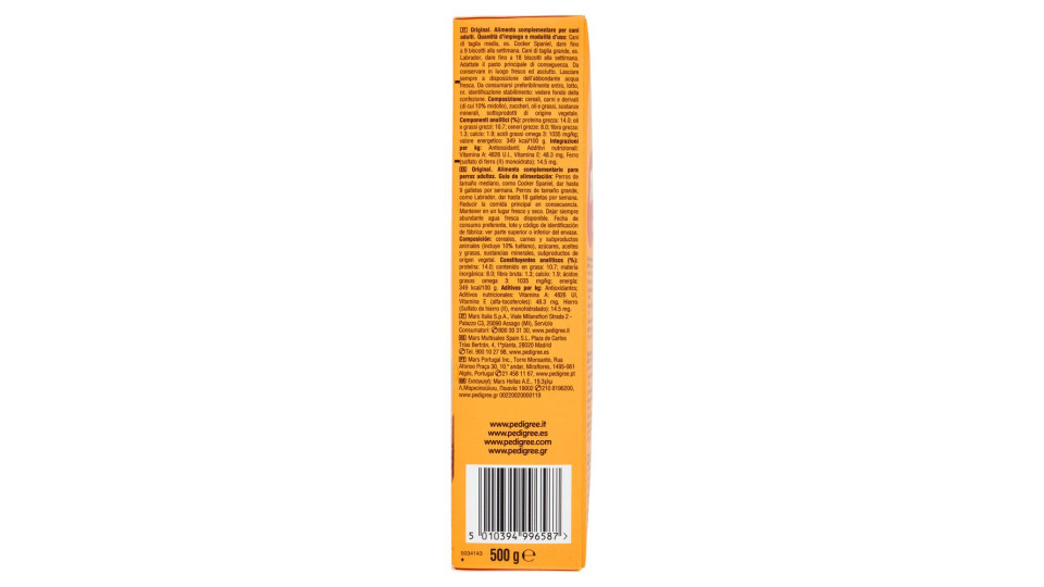 Pedigree Markies Biscotti Cane 500 g