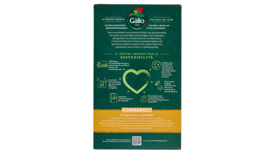 Riso Gallo Carnaroli da agricoltura sostenibile 1 kg