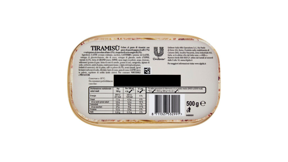 Carte D'Or, tiramisù