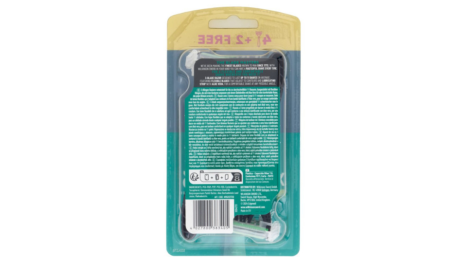 Wilkinson Sword Rasoio usa&getta Xtreme 3 Sensitive 4+2