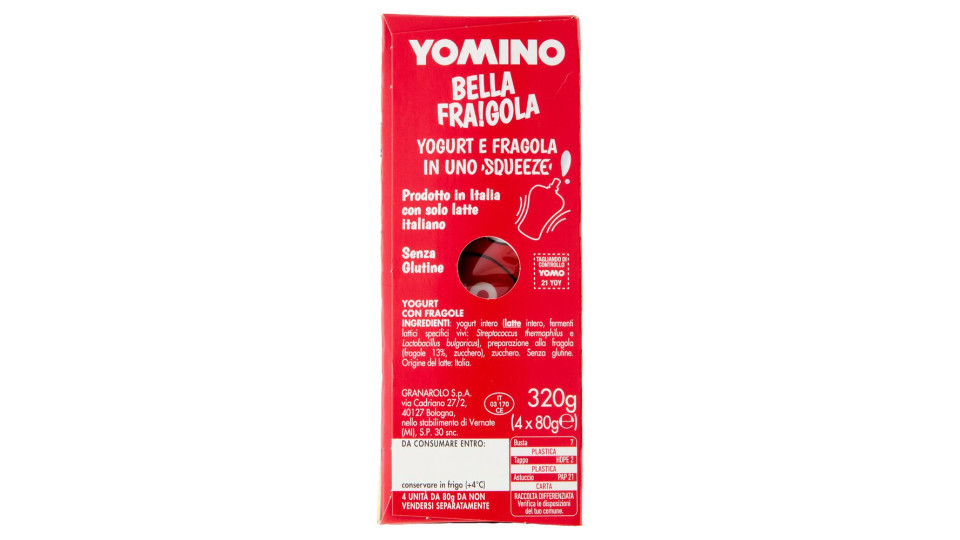 Yomino 100% Naturale Fragola 4 x 80 g