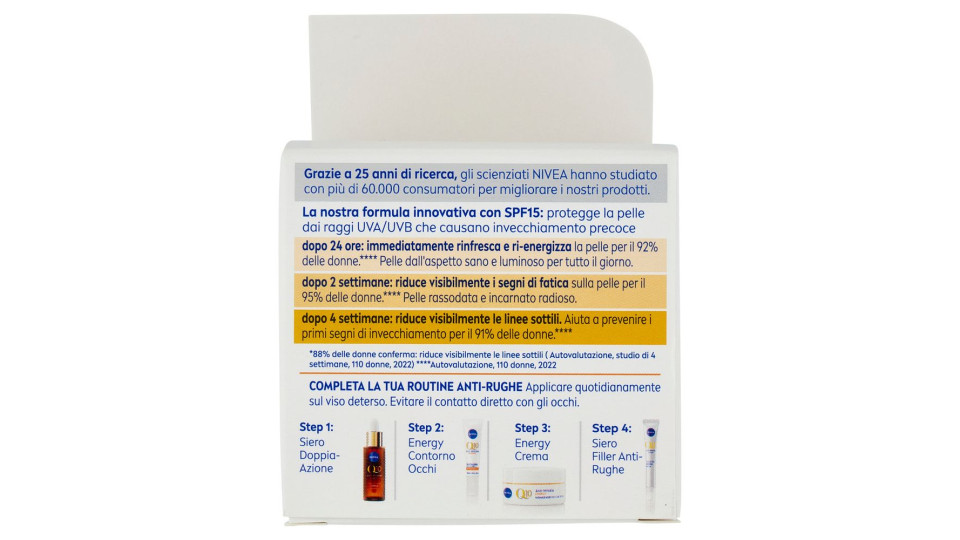 Nivea Q10 Anti-Rughe Energy Crema Giorno Illuminante SPF 15 Pelle Stanca e Spenta 50 ml