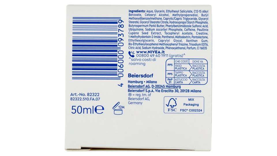 Nivea Q10 Anti-Rughe Energy Crema Giorno Illuminante SPF 15 Pelle Stanca e Spenta 50 ml