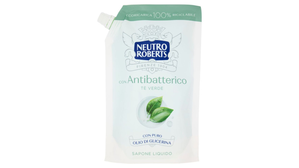 Neutro Roberts Con Antibatterico Tè Verde Sapone Liquido Ecoricarica 400 Ml