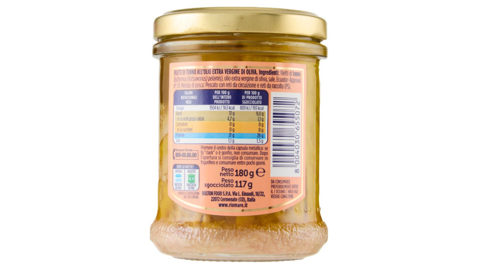 Rio mare - Filetti di Tonno, all'Olio Extra Vergine di Oliva