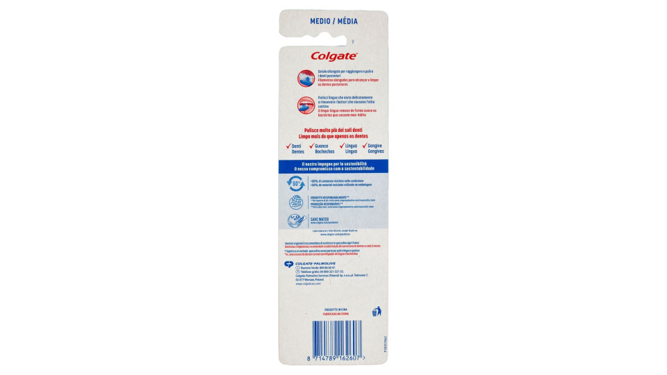 Colgate spazzolino Extra Clean, medio, 2 pezzi