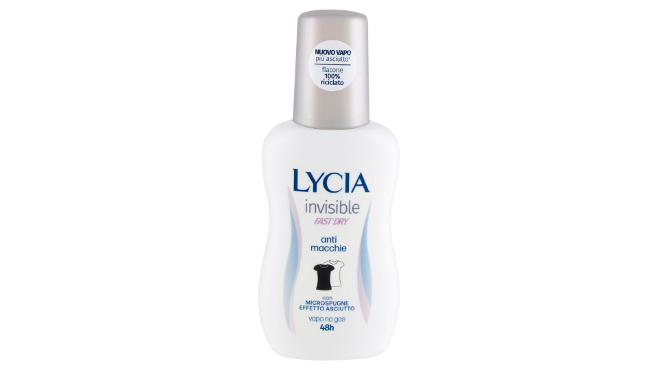 Lycia, Invisible Fast Dry deodorante vapo no gas