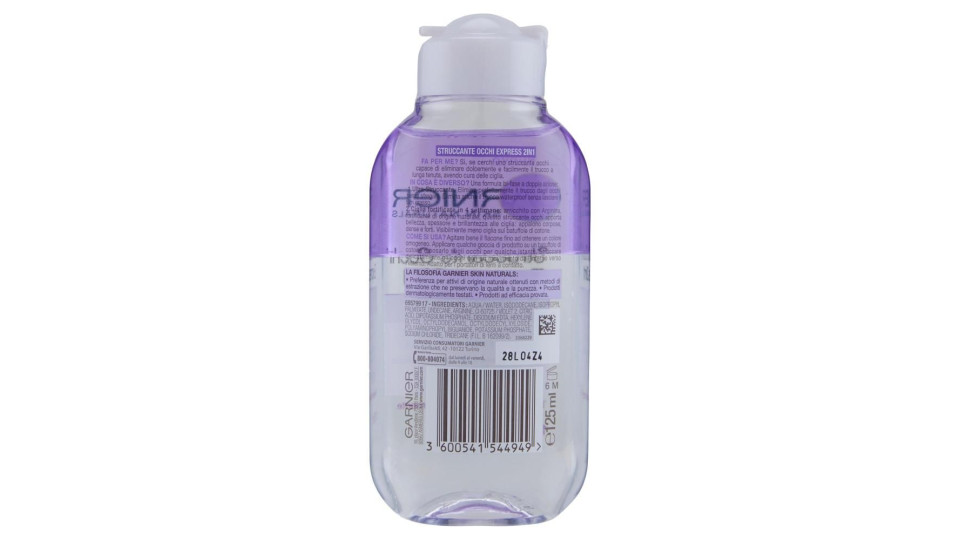 Garnier, Skin Naturals Express struccante occhi 2in1