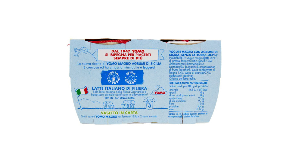 Yomo Zero grassi, 100% naturale agrumi di Sicilia