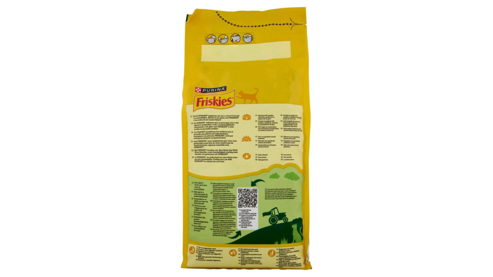 Purina, gatto Friskies crocchette Adult con manzo, pollo e verdure aggiunte