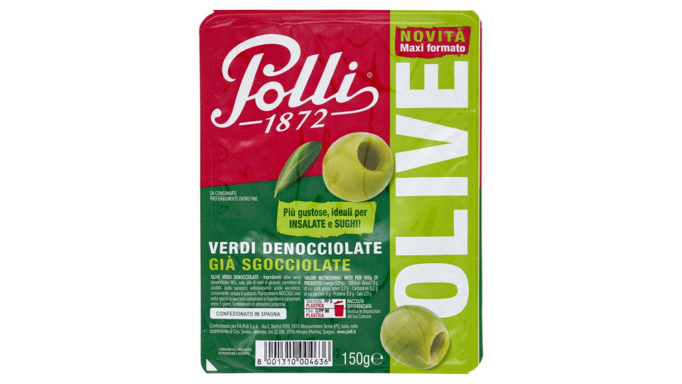 Polli, olive verdi denocciolate