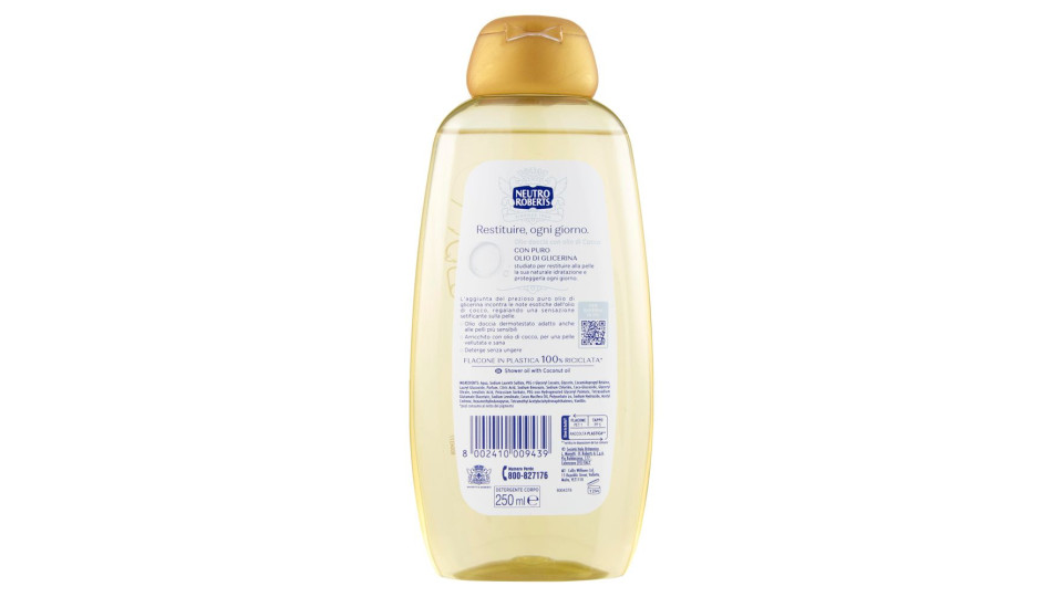 Neutro Roberts, Olio Doccia con olio di cocco