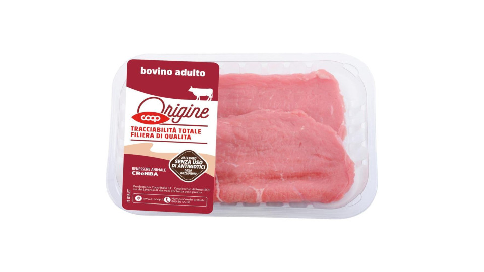 Fettine Scelte di Vitellone, Bovino Adulto 350 g Ca