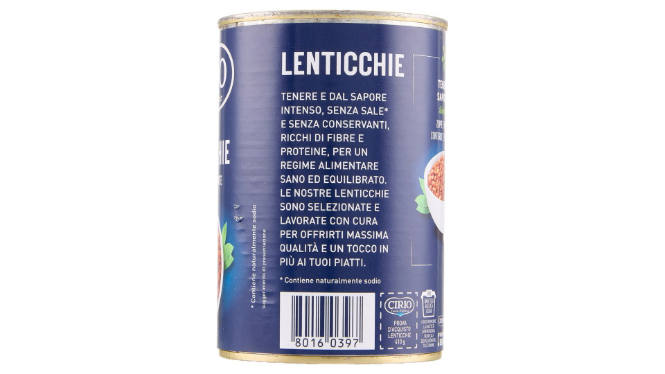 Cirio lenticchie