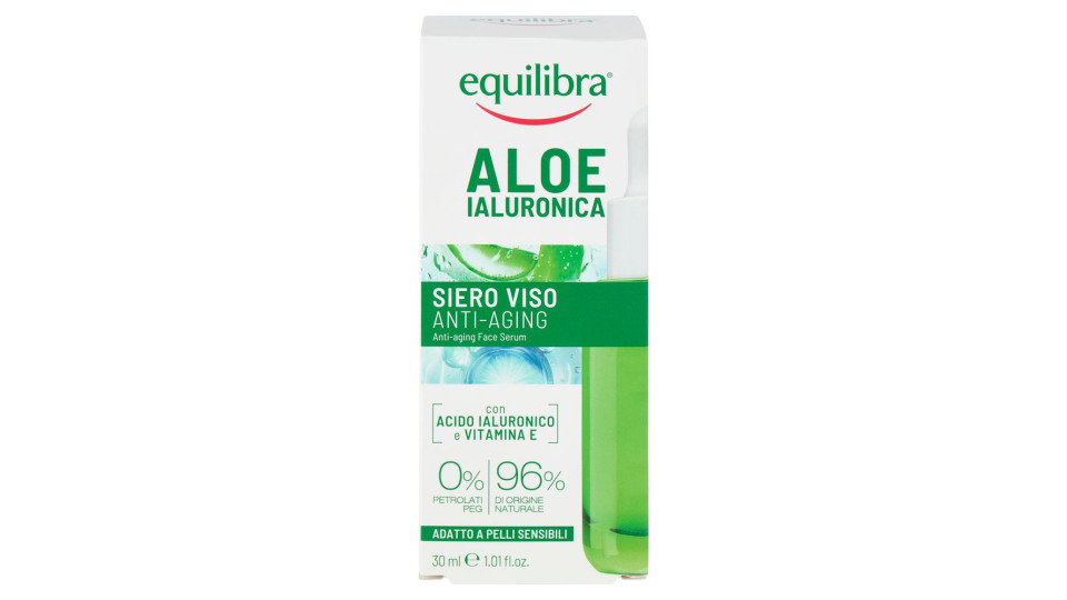 Equilibra Aloe Siero Viso anti-aging con il 50% di Aloe Vera