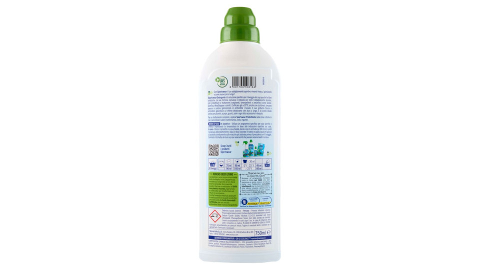 Nuncas, Sportswear detergente specifico
