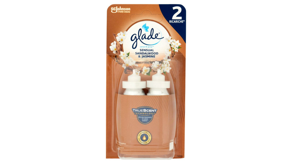 Glade, Sense & Spray ricarica sandalo di bali & gelsomino