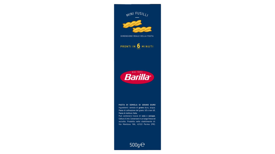 Barilla Piccolini 018 Fusilli