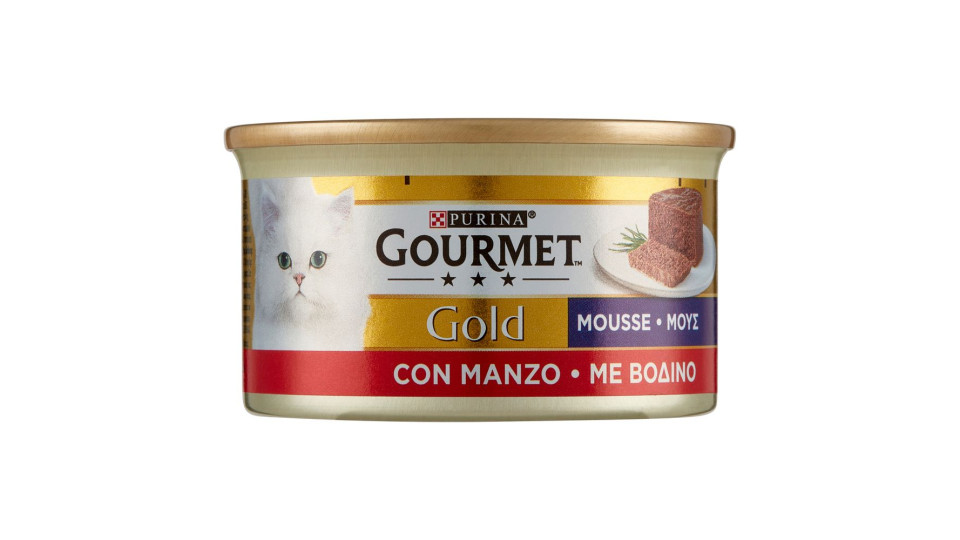 PURINA GOURMET Gold gatto mousse con manzo lattina