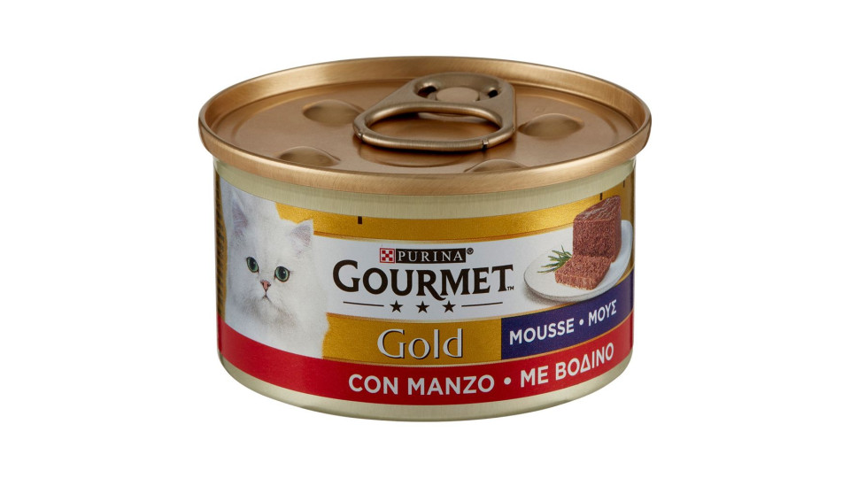 PURINA GOURMET Gold gatto mousse con manzo lattina