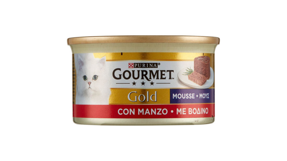 PURINA GOURMET Gold gatto mousse con manzo lattina