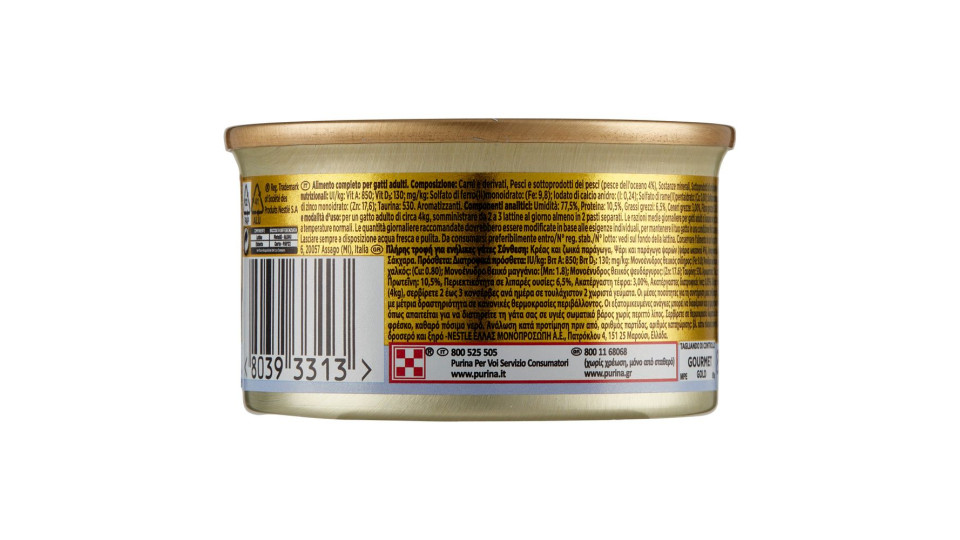 Purina, gatto Gourmet Gold Mousse con pesce dell'oceano lattina