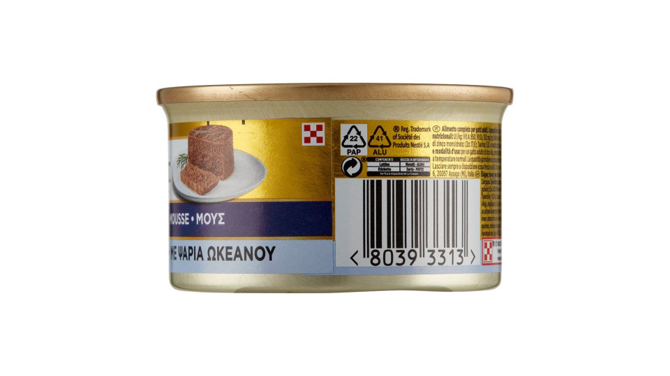 Purina, gatto Gourmet Gold Mousse con pesce dell'oceano lattina