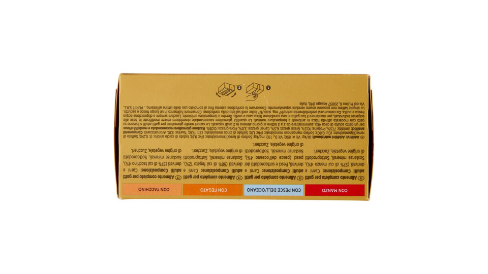 Purina, gatto Gourmet Gold mousse con pesce,con fegato,con tacchino,con manzo prelibato