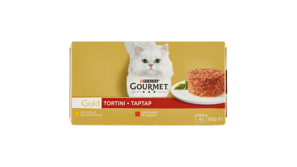 Purina, gatto Gourmet Gold Tortini con manzo e pollo