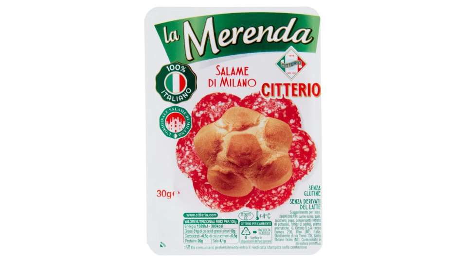Citterio - Merenda Salame di Milano x 3 - 90 g