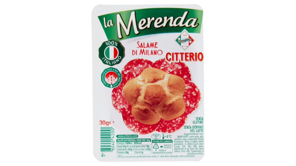 Citterio - Merenda Salame di Milano x 3 - 90 g
